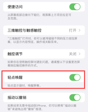 闽清苹果授权维修站分享iPhone轻点无法唤醒怎么办 