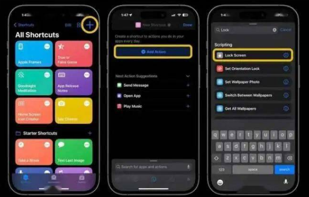 闽清苹果14锁屏维修店分享iPhone14升级iOS16.4后如何创建锁屏快捷方式 